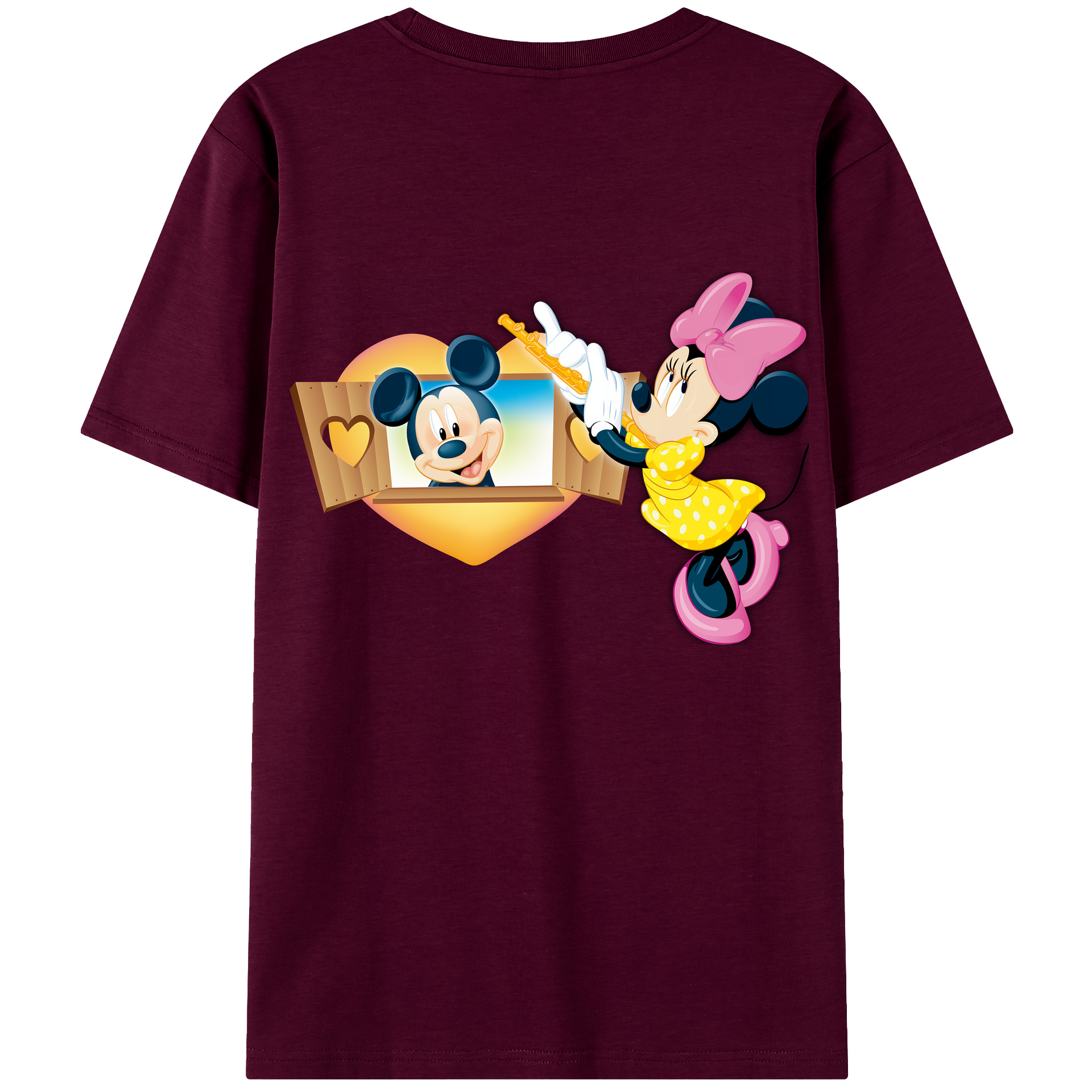 （画像用） ミッキーマウス Mickey Mouse レディース半袖Tシャツ(バックプリント)